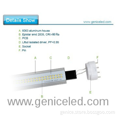 AC100-277V 2835SMD CRI>80 18W PL lighting